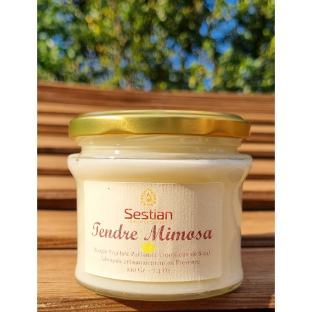 Bougie Naturelle Parfumée Tendre Mimosa - Gamme M - Sestian Nature et Senteurs
