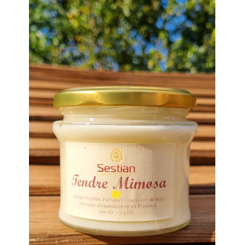 Bougie Naturelle Parfumée Tendre Mimosa - Gamme M - Sestian Nature et Senteurs