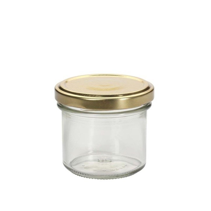 Pot en verre 125ml avec couvercle diam 66