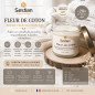 Bougie végétale parfumée Fleur de Coton 110g – Douce, poudrée et réconfortante