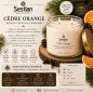 Bougie végétale parfumée Cèdre Orange XL – 370g – 2 mèches