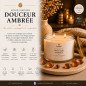 Bougie végétale parfumée Douceur Ambrée XL – 370g – 2 mèches