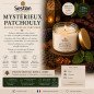 Bougie végétale parfumée Mystérieux Patchouly 110g – Sensuelle et envoûtante