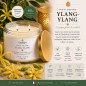 Bougie végétale parfumée Ylang-Ylang XL – 370g – 2 mèches