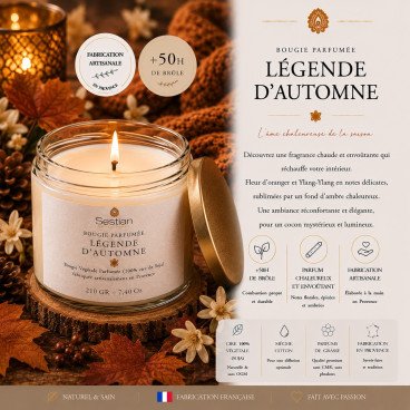 Bougie naturelle parfumée Légende d'Automne110 Gr