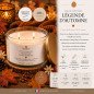 Bougie végétale parfumée Légende d’Automne XL – 370g – 2 mèches