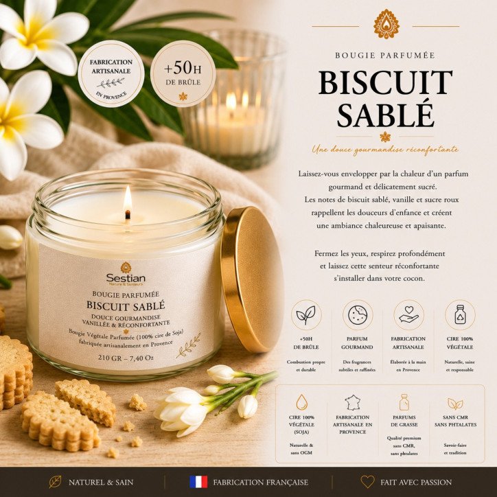 Bougie naturelle parfumée Royaume de Siam Gamme M