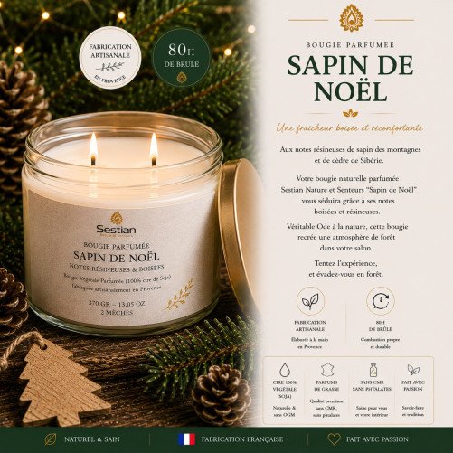 Bougie naturelle parfumée Ballade en Sous Bois 370 Gr XL