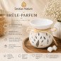 Brûle-Parfum en Céramique Blanc – Diffuseur de Senteur Élégant | Sestian Nature & Senteurs