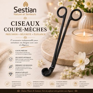 Ciseaux Coupe Mèche pour bougie