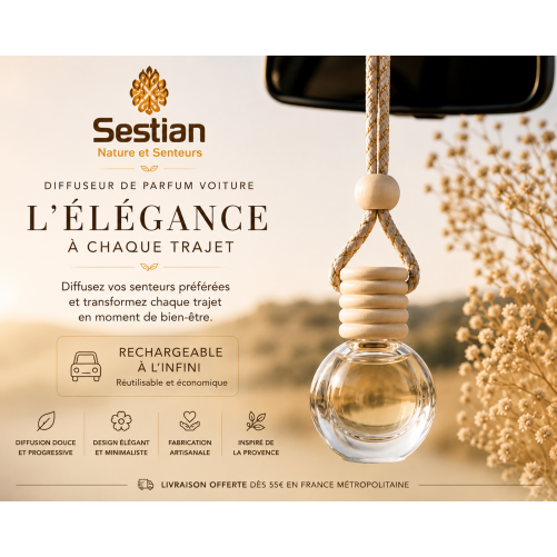 Diffuseur voiture rechargeable Sestian Nature et Senteurs