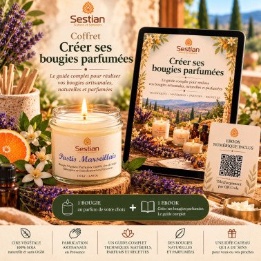 Coffret L'Atelier des Bougies – Bougie artisanale & Ebook « Créer ses bougies parfumées »