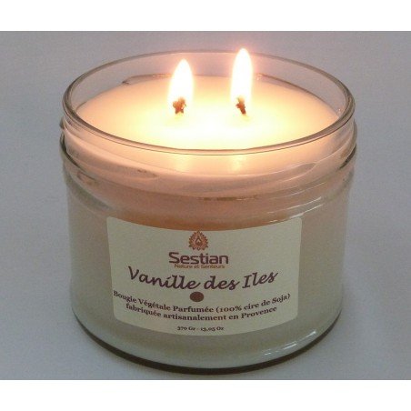 Bougie Parfumée Vanille des Iles XL 2 mèches