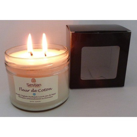 Bougie Parfumée Fleur de Coton XL 2 mèches