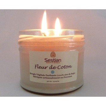 Bougie Parfumée Fleur de Coton XL 2 mèches