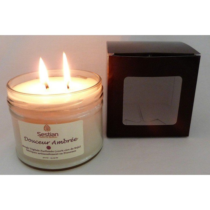 Bougie Parfumée Douceur Ambrée XL 2 mèches