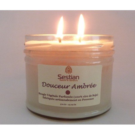 Bougie Parfumée Douceur Ambrée XL 2 mèches