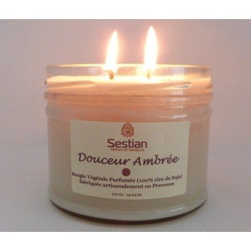 Bougie Parfumée Douceur Ambrée XL 2 mèches
