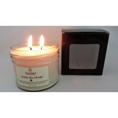 Bougie Parfumée Note de Musc XL 2 mèches