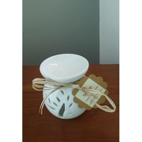 Brûle-Parfum en céramique blanche