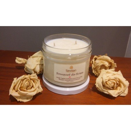 Bougie Parfumée Bouquet de Roses XL 2 mèches