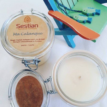 Bougie Naturelle  Parfumée Dédicace Provence : Ma Calanque