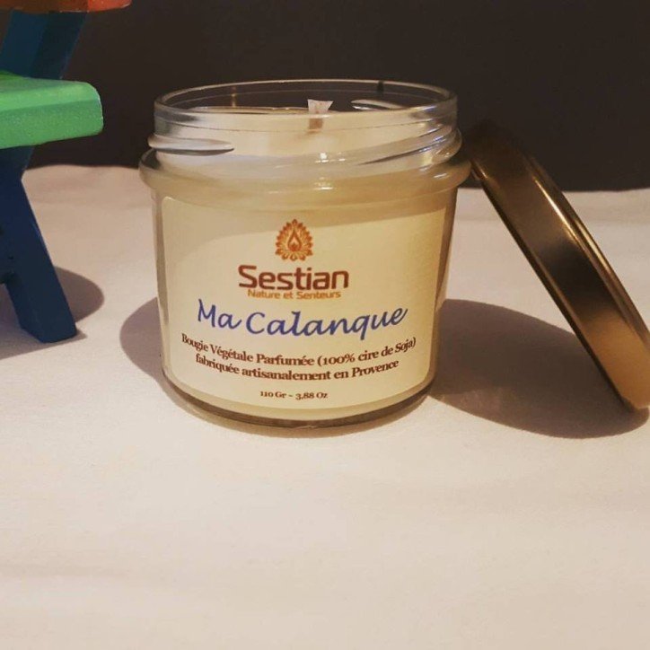 Bougie Naturelle  Parfumée Dédicace Provence : Ma Calanque S