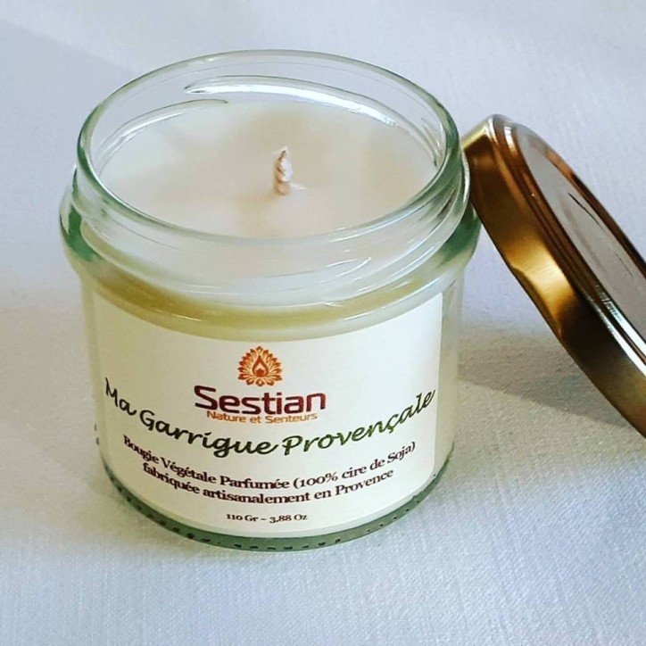 Bougie Naturelle  Parfumée Dédicace Provence  : Ma Garrigue Provençale S