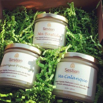 Coffret Cadeau Bougies parfumées Dédicace Provence