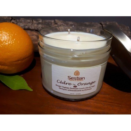 Bougie Parfumée Cèdre Orange  XL 2 mèches