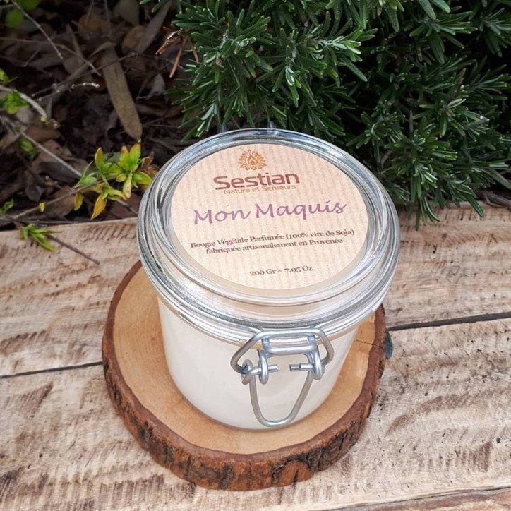Bougie Naturelle  Parfumée Dédicace Provence : Mon Maquis