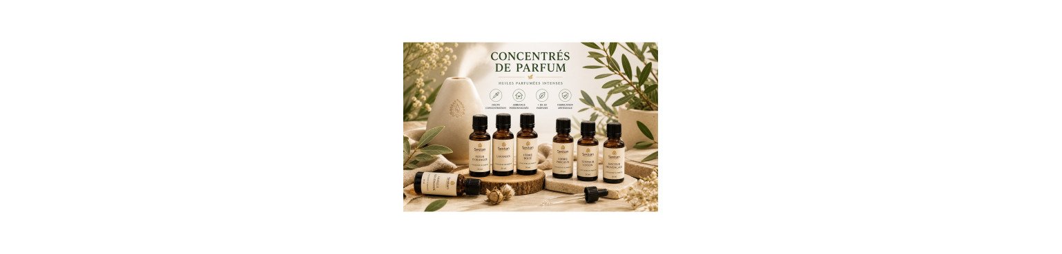 Concentrés de parfum maison – huiles parfumées intenses (+20 senteurs)