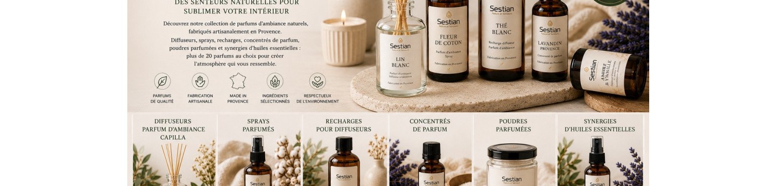 Parfums d’ambiance naturels Provence – Diffuseurs & Sprays | Sestian Nature et Senteurs